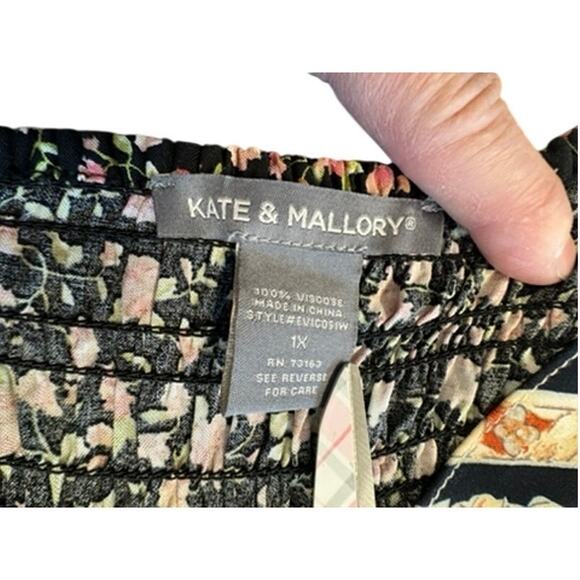 "KATE & MALLORY" 1 Pc. Jumpsuit SZ 1X Floral Boho Summer Cottage Core Babydoll - Picture 8 of 12